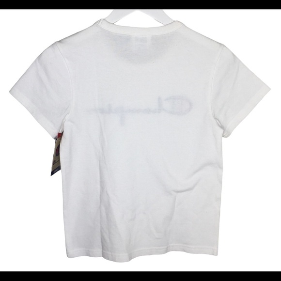 NWT CHAMPION Heritage The Girlfriend Tee With Cap Sleeves & Scoop Neck White XS - Picture 6 of 7